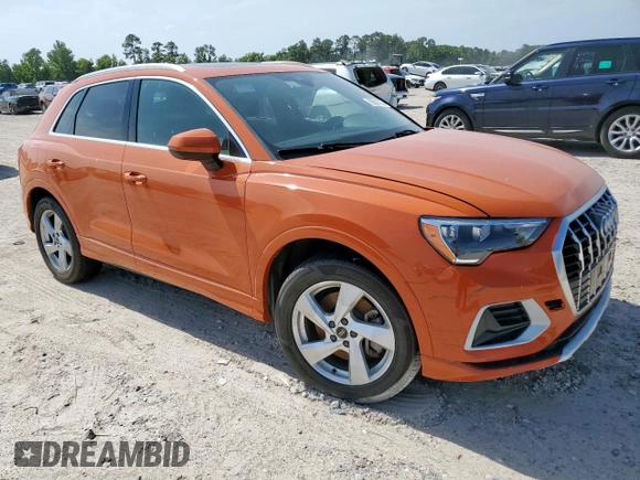 2021 Audi Q3 Premium with VIN WA1AUCF36M1060404, listed as a Copart auction lot 56501285 with 66,594 mi miles and Salvage title. Bid and sale history available at DreamBid. Image 4.