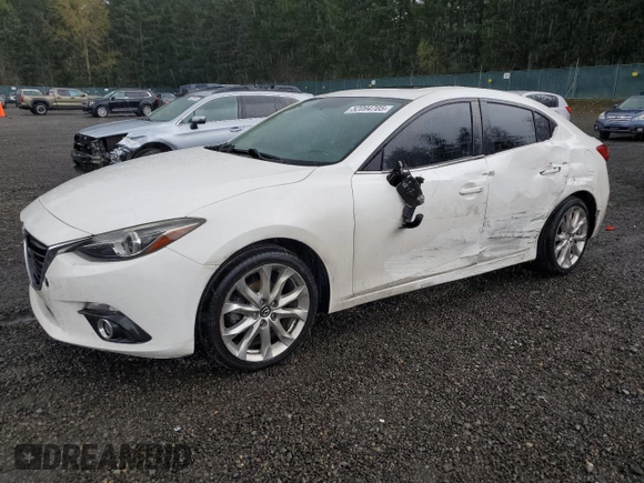 2014 Mazda 3 S Grand Touring with VIN JM1BM1W35E1203455, listed as a Copart auction lot 52094705 with 100,026 mi miles and Salvage Title. Bid and sale history available at DreamBid. Image 1.