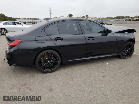 2021 BMW 3 Series M340i xDrive with VIN 3MW5U9J02M8B63206, listed as a Copart auction lot 75713254 with 33,876 mi miles and Salvage Title. Bid and sale history available at carsss.com. Image 3.
