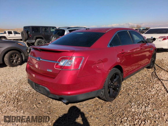 2011 Ford Taurus SHO with VIN 1FAHP2KT9BG125855, listed as a Copart auction lot 46924855 with 182,220 mi miles and Salvage Title. Bid and sale history available at DreamBid. Image 3.