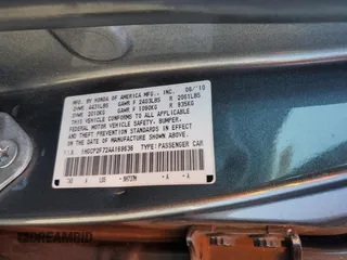 2010 Honda Accord EX with VIN 1HGCP2F72AA169636, listed as a Copart auction lot 65533125 with 201,710 mi miles and Clean title. Bid and sale history available at DreamBid. Image 12.
