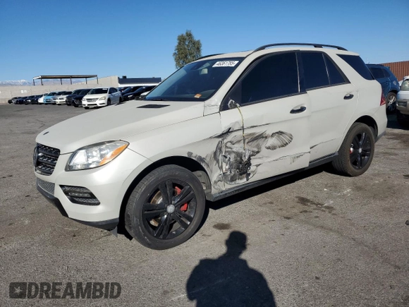 2015 Mercedes-Benz M ML 350 with VIN 4JGDA5JB1FA601587, listed as a Copart auction lot 46361785 with 140,942 mi miles and Salvage Title. Bid and sale history available at carsss.com. Image 1.
