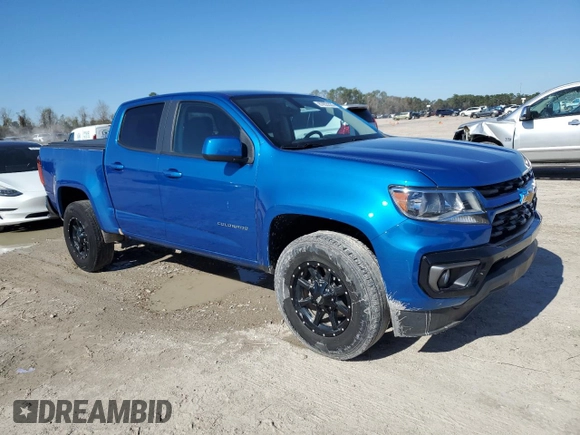 2022 Chevrolet Colorado 2WD LT with VIN 1GCGSCEA1N1297471, listed as a Copart auction lot 87853335 with 59,553 mi miles and Salvage title. Bid and sale history available at DreamBid. Image 4.
