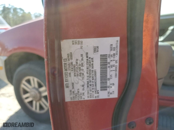 2005 Mercury Mountaineer Convenience with VIN 4M2ZU66K55UJ08891, listed as a Copart auction lot 49612035 with 281,684 mi miles and Salvage Title. Bid and sale history available at carsss.com. Image 12.