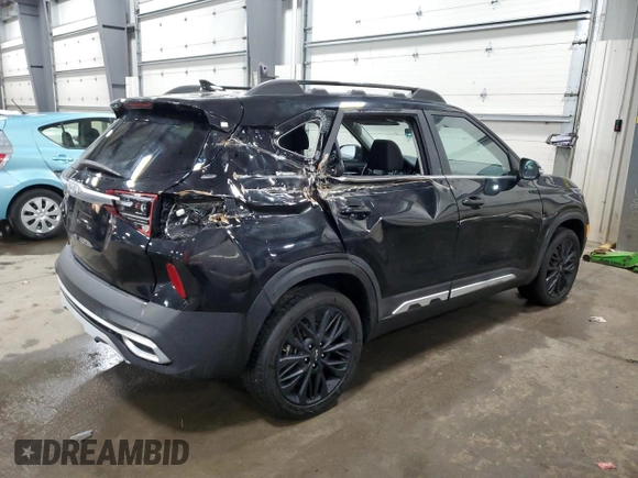 2023 Kia Seltos Nightfall with VIN KNDEUCA26P7405194, listed as a Copart auction lot 48756045 with 26,885 mi miles and Salvage Title. Bid and sale history available at DreamBid. Image 3.