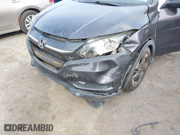 2018 Honda HR-V EX-L with VIN 3CZRU6H7XJM719006, listed as a IAAI auction lot 41333855 with 57,678 mi miles and . Bid and sale history available at carsss.com. Image 6.