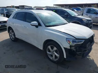2019 Audi Q3 Premium Plus with VIN WA1BECF33K1073612, listed as a IAAI auction lot 41510148 with 53,598 mi miles and . Bid and sale history available at DreamBid. Image 1.