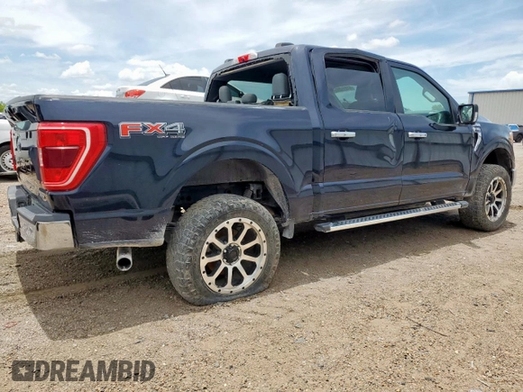2021 Ford F-150 XL with VIN 1FTFW1E80MFA32611, listed as a Copart auction lot 61899255 with 98,278 mi miles and Salvage title. Bid and sale history available at DreamBid. Image 3.