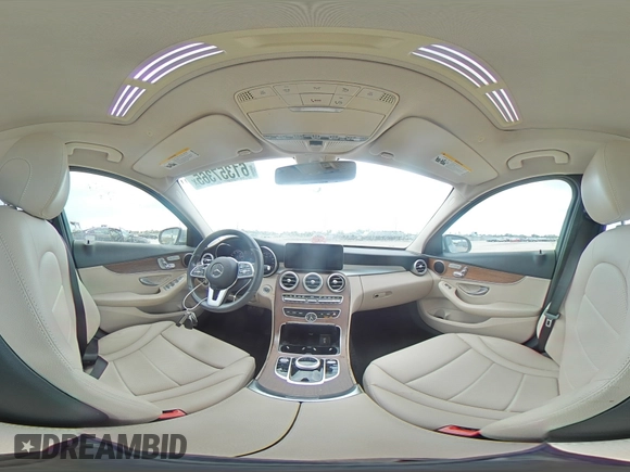 2019 Mercedes-Benz C 300 with VIN WDDWF8EB2KR513272, listed as a Copart auction lot 61357365 with 56,127 mi miles and Salvage title. Bid and sale history available at DreamBid. Image 15.