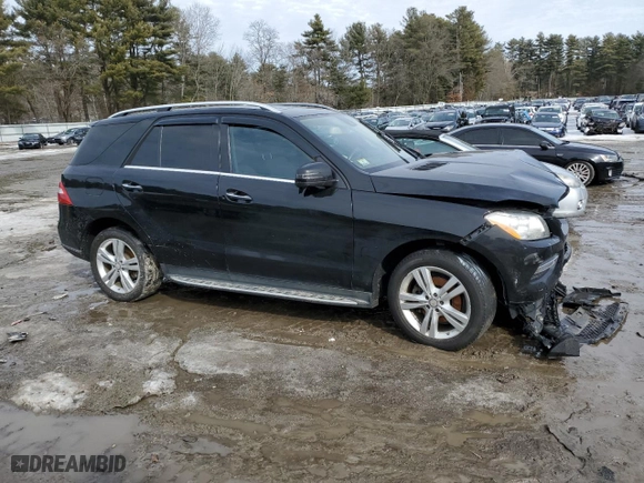 2015 Mercedes-Benz M-Class ML 350 with VIN 4JGDA5HB1FA555040, listed as a Copart auction lot 46838665 with 0 mi miles and Clean Title. Bid and sale history available at carsss.com. Image 4.