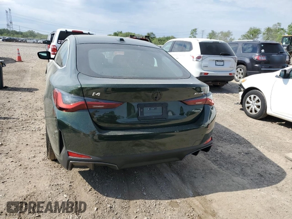 2024 BMW i4 xDrive40 with VIN WBY83FB09RFS98101, listed as a Copart auction lot 54345574 with 209 mi miles and Salvage Title. Bid and sale history available at carsss.com. Image 6.