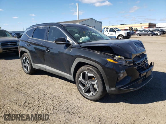 2024 Hyundai Tucson with VIN KM8JDDD27RU145565, listed as a Copart auction lot 75625264 with 16,357 mi miles and Salvage title. Bid and sale history available at DreamBid. Image 4.