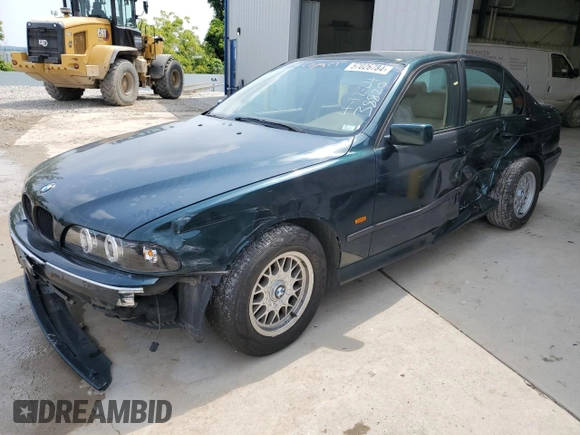 1997 BMW 5 Series 528iA with VIN WBADD632XVBW10342, listed as a Copart auction lot 57026784 with 102,115 mi miles and Salvage Title. Bid and sale history available at carsss.com. Image 1.