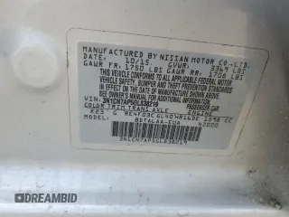 2016 Nissan Versa S with VIN 3N1CN7AP5GL838219, listed as a Copart auction lot 54801415 with 85,940 mi miles and Salvage title. Bid and sale history available at DreamBid. Image 12.