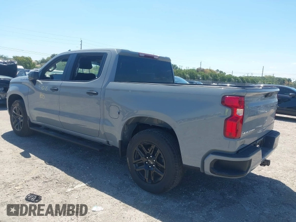 2024 Chevrolet Silverado 1500 Custom with VIN 1GCPABEK7RZ406786, listed as a IAAI auction lot 42031912 with Not Provided miles and . Bid and sale history available at DreamBid. Image 3.