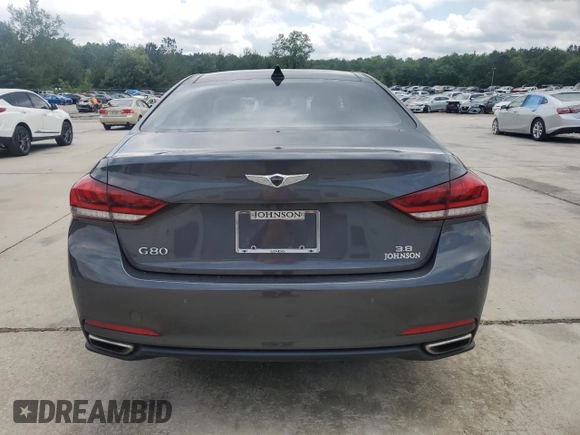 2017 Genesis G80 3.8L with VIN KMHGN4JE5HU195871, listed as a Copart auction lot 55962605 with 120,346 mi miles and Salvage title. Bid and sale history available at DreamBid. Image 6.