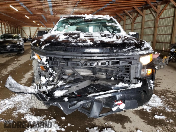 2022 Chevrolet Silverado 1500 Custom Trail Boss with VIN 3GCPDCEK0NG608635, listed as a Copart auction lot 81301514 with 46,289 mi miles and Salvage Title. Bid and sale history available at carsss.com. Image 5.