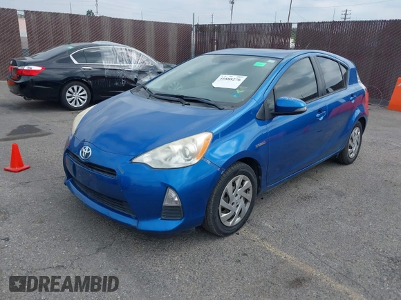 2012 Toyota Prius One with VIN JTDKDTB39C1527314, listed as a IAAI auction lot 41888276 with Not Provided miles. Bid and sale history available at carsss.com. Image 2.
