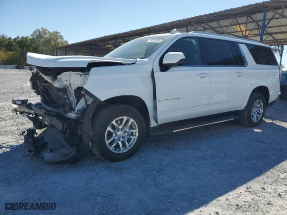 2022 Chevrolet Suburban LT with VIN 1GNSKCKD1NR162010, listed as a Copart auction lot 75701334 with 79,698 mi miles and Salvage Title. Bid and sale history available at carsss.com. Image 1.