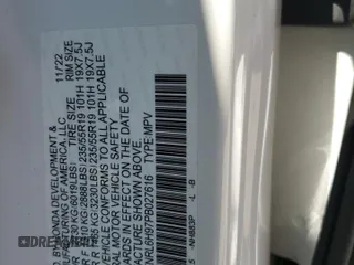 2023 Honda Odyssey Elite с VIN 5FNRL6H97PB027616, выставлен на аукционе Copart как лот 75887794 с пробегом 23 405 миль миль и На запчасти • Non repairable. История ставок и продаж доступна на DreamBid. Изображение 14.