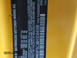 2017 MINI Hardtop Cooper с VIN WMWXP5C38H3C64588, выставлен на аукционе Copart как лот 56905495 с пробегом 49 401 миль миль и Чистый • Clean title. История ставок и продаж доступна на DreamBid. Изображение 13.