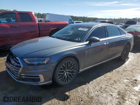 2019 Audi A8 z VIN WAU8DAF82KN007562, wystawiony jako Copart lot #42766345 z przebiegiem 92 532 mil mil oraz Szkoda całkowita • Salvage title. Historia ofert i sprzedaży dostępna na DreamBid. Obrazek 1.