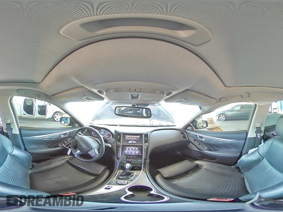 2017 Infiniti Q50 Sport with VIN JN1EV7AR6HM836688, listed as a Copart auction lot 63342845 with 105,377 mi miles and Salvage title. Bid and sale history available at DreamBid. Image 14.