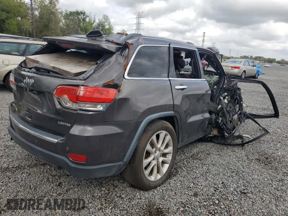 2017 Jeep Grand Cherokee Limited with VIN 1C4RJEBGXHC712537, listed as a Copart auction lot 47727505 with 0 mi miles and Salvage Title. Bid and sale history available at carsss.com. Image 3.
