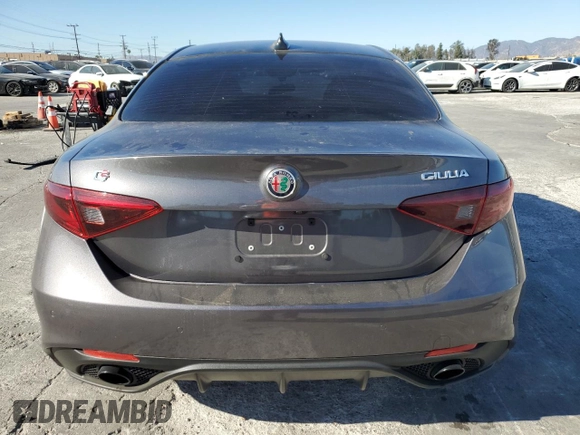 2022 Alfa Romeo Giulia Veloce with VIN ZARFAMBN7N7653310, listed as a Copart auction lot 88539535 with 17,289 mi miles and Salvage Title. Bid and sale history available at carsss.com. Image 6.