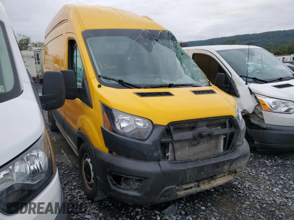 2021 Ford Transit Cargo with VIN 1FTBR1X88MKA46413, listed as a Copart auction lot 73707474 with 91,829 mi miles and Salvage Title. Bid and sale history available at DreamBid. Image 4.