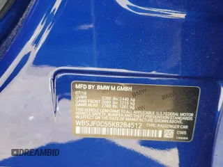 2019 BMW M5 Competition z VIN WBSJF0C55KB284512, wystawiony jako Copart lot #49328765 z przebiegiem Nie podano mil oraz Szkoda całkowita • Salvage title. Historia ofert i sprzedaży dostępna na DreamBid. Obrazek 12.
