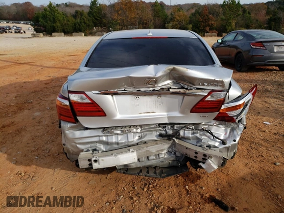 2012 Lexus LS 460 with VIN JTHCL5EF8C5014605, listed as a Copart auction lot 81706824 with Not provided miles and Salvage title. Bid and sale history available at DreamBid. Image 6.