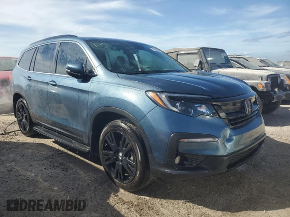 2022 Honda Pilot Special Edition with VIN 5FNYF5H26NB014305, listed as a Copart auction lot 48595675 with Not Provided miles and Non Repairable. Bid and sale history available at carsss.com. Image 4.