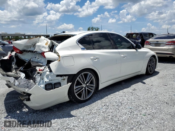 2015 Infiniti Q50 Sport with VIN JN1BV7AP4FM344160, listed as a Copart auction lot 61480985 with 99,666 mi miles and Salvage title. Bid and sale history available at DreamBid. Image 3.