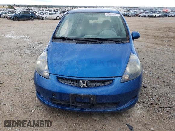 2007 Honda Fit with VIN JHMGD38437S043630, listed as a Copart auction lot 68904544 with 127,279 mi miles and Salvage Title. Bid and sale history available at carsss.com. Image 5.