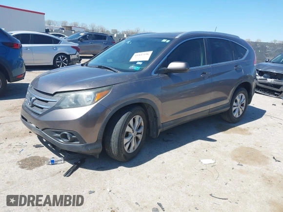 2012 Honda CR-V EX-L with VIN 5J6RM3H72CL032220, listed as a IAAI auction lot 41847196 with 124,876 mi miles. Bid and sale history available at carsss.com. Image 2.