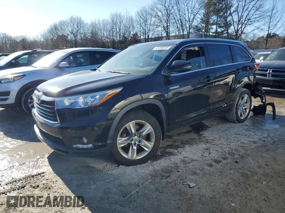 2015 Toyota Highlander Hybrid Limited with VIN 5TDDCRFH8FS008363, listed as a Copart auction lot 47233315 with 0 mi miles and Clean Title. Bid and sale history available at carsss.com. Image 1.