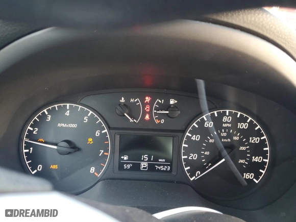 2014 Nissan Sentra S with VIN 3N1AB7AP6EY336531, listed as a Copart auction lot 49120015 with 74,523 mi miles and Salvage Title. Bid and sale history available at carsss.com. Image 9.