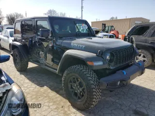 2024 Jeep Wrangler Willys с VIN 1C4RJXN66RW275795, выставлен на аукционе Copart как лот 48113615 с пробегом 8 997 миль миль и Списание • Salvage title. История ставок и продаж доступна на DreamBid. Изображение 4.