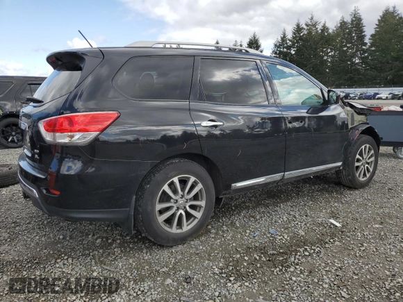 2015 Nissan Pathfinder SL with VIN 5N1AR2MM1FC658013, listed as a Copart auction lot 52911255 with 125,073 mi miles and Salvage title. Bid and sale history available at DreamBid. Image 3.