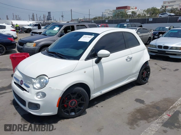 2015 FIAT 500 Sport with VIN 3C3CFFBR9FT657275, listed as a IAAI auction lot 42497569 with 87,011 mi miles and . Bid and sale history available at DreamBid. Image 2.