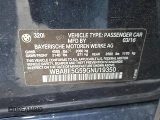 2016 BMW 3 Series 320i xDrive with VIN WBA8E5G59GNU19350, listed as a Copart auction lot 77673294 with 75,697 mi miles and Salvage Title. Bid and sale history available at carsss.com. Image 13.