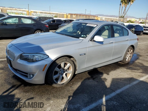 2012 BMW 5 Series 550i with VIN WBAFR9C57CDV58269, listed as a Copart auction lot 80059134 with 225,200 mi miles and Clean Title. Bid and sale history available at carsss.com. Image 1.