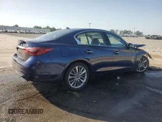 2022 Infiniti Q50 Luxe z VIN JN1EV7BP4NM311315, wystawiony jako Copart lot #57082775 z przebiegiem 23 239 mil mil oraz Nie do naprawy • Non repairable. Historia ofert i sprzedaży dostępna na DreamBid. Obrazek 3.
