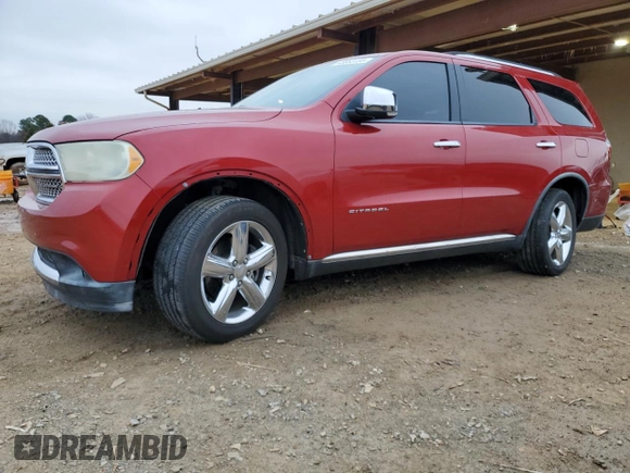 2011 Dodge Durango Citadel with VIN 1D4RD5GGXBC673331, listed as a Copart auction lot 43853155 with 179,273 mi miles and Salvage title. Bid and sale history available at DreamBid. Image 1.