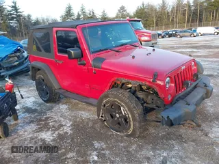2014 Jeep Wrangler Sport with VIN 1C4AJWAG9EL295931, listed as a IAAI auction lot 41362815 with 104,881 mi miles and . Bid and sale history available at carsss.com. Image 1.