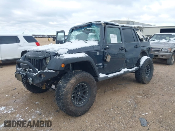 2017 Jeep Wrangler Unlimited Sport with VIN 1C4BJWDG4HL748681, listed as a IAAI auction lot 41265831 with 76,169 mi miles. Bid and sale history available at carsss.com. Image 2.