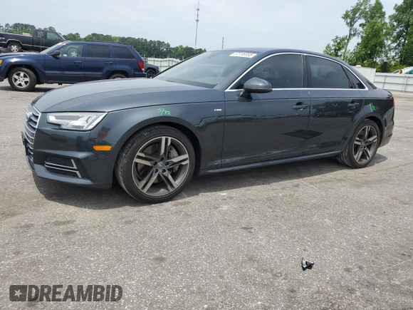 2018 Audi A4 Premium Plus z VIN WAUENAF44JA089944, wystawiony jako Copart lot #57186955 z przebiegiem 72 565 mil mil oraz Szkoda całkowita • Salvage title. Historia ofert i sprzedaży dostępna na DreamBid. Obrazek 1.