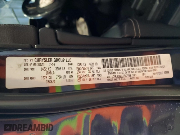 2014 Jeep Grand Cherokee Limited with VIN 1C4RJEBG1EC542788, listed as a Copart auction lot 47771575 with 132,877 mi miles and Salvage Title. Bid and sale history available at carsss.com. Image 13.