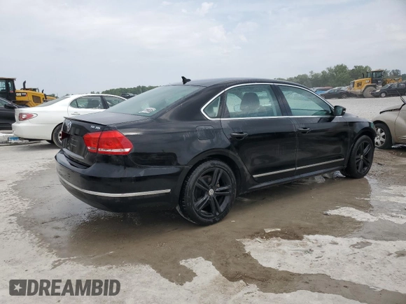 2014 Volkswagen Passat SEL Premium with VIN 1VWCN7A30EC036693, listed as a Copart auction lot 59156245 with 136,939 mi miles and Salvage title. Bid and sale history available at DreamBid. Image 3.